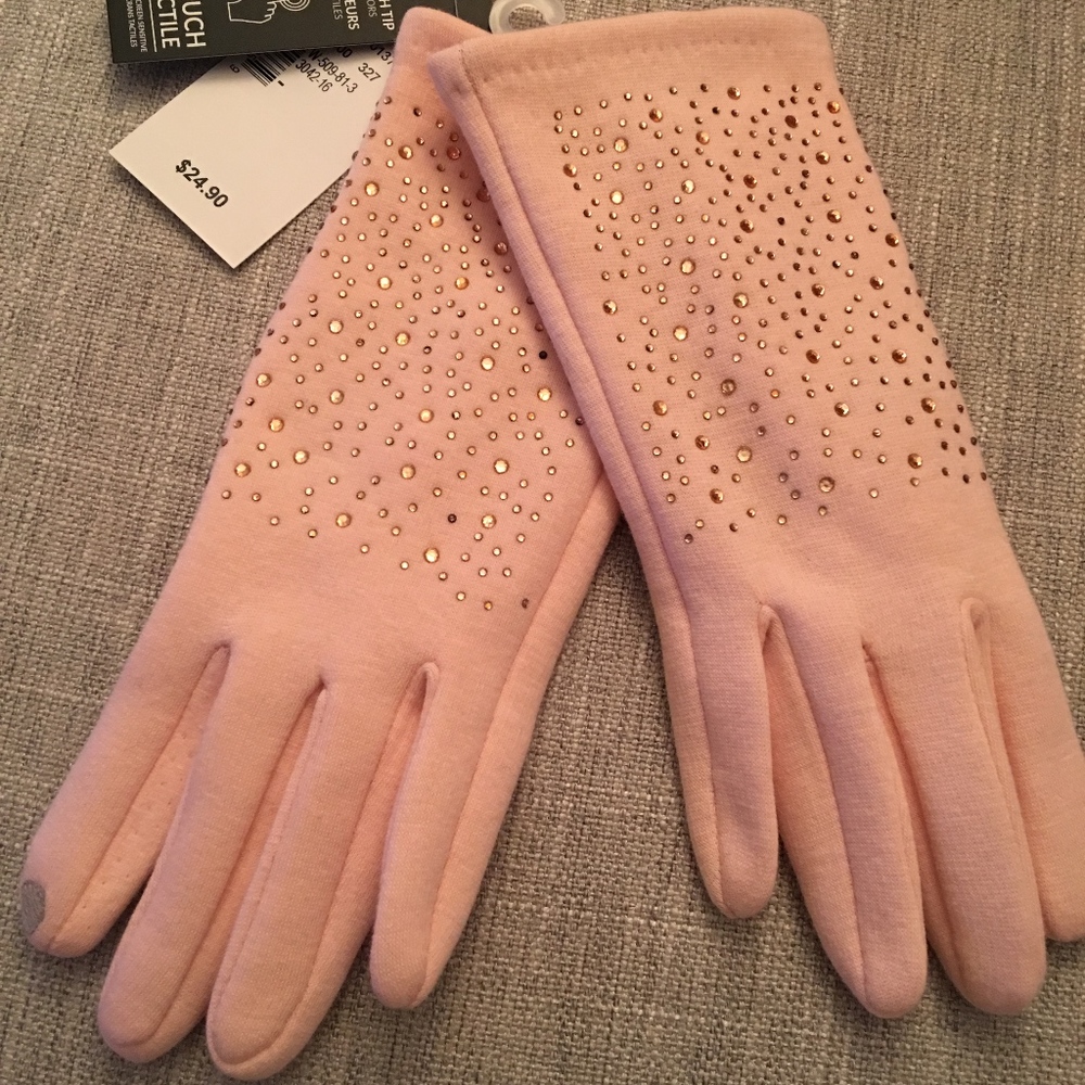 Cotton Candy Pink Diamond Gloves NWT